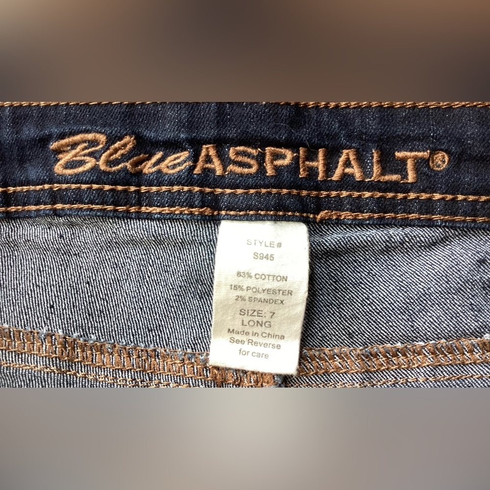 Blue Asphalt Juniors Size 7 Long Skinny Jeans - Picture 3 of 4